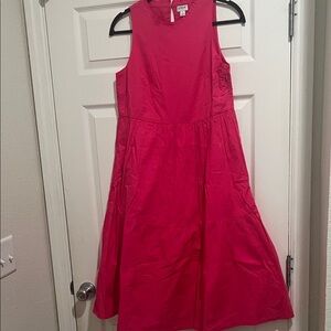 J. Crew Bright Pink Sleeveless Dress